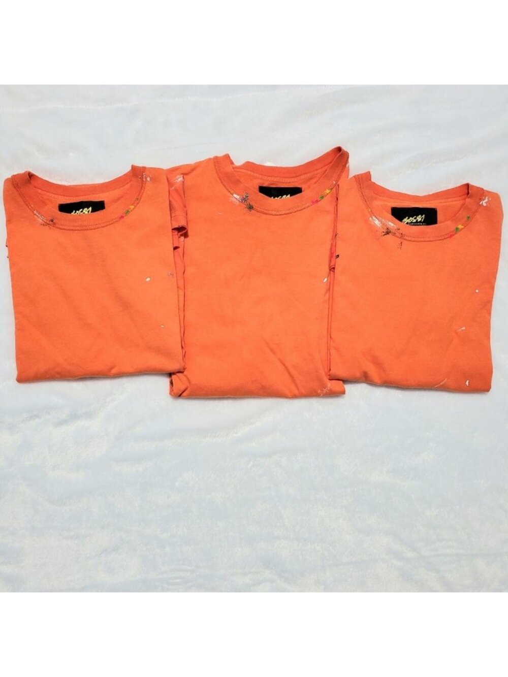 NWT Bossi Sportswear AHT Vintage Style Cotton T-Shirt Orange - Picture 6 of 7